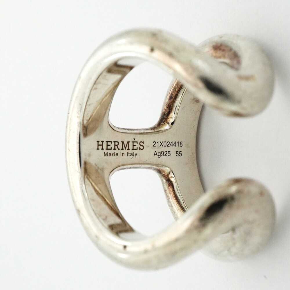 Hermes Osmo's GM Ring, Sterling Silver 925, Size #55, Men's - Picture 4 of 8